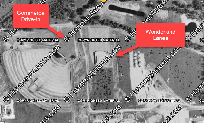 Wonderland Lanes - 1964 Aerial